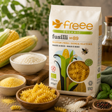 Freee Organic Gluten Free Maize & Rice Fusilli with maize and rice ingredients