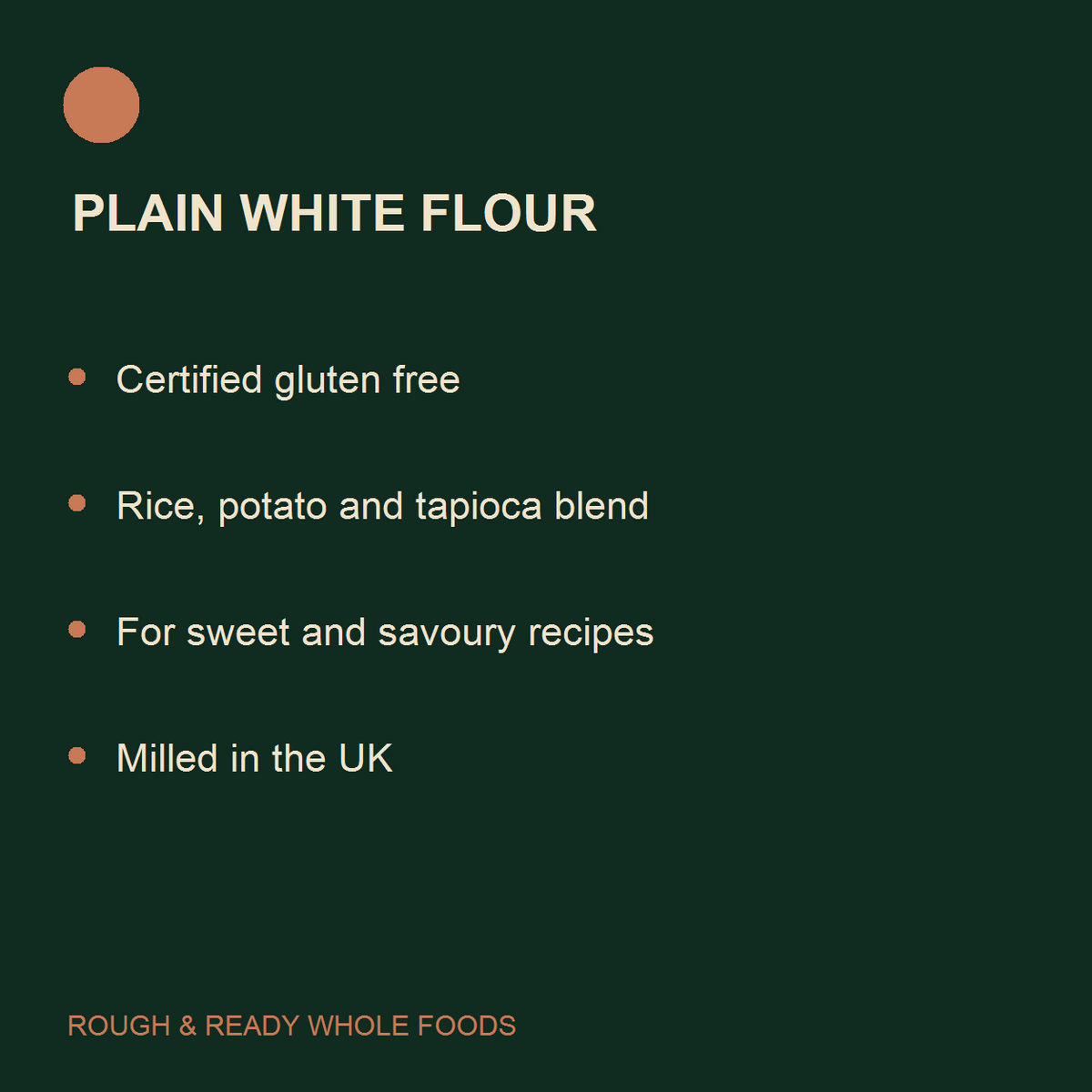 Plain white gluten-free flour product facts