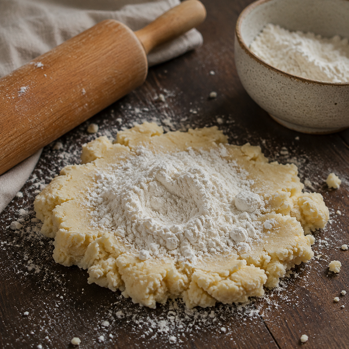 Making pastry with plain white gluten-free flour