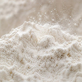 Extreme close-up of self raising white flour