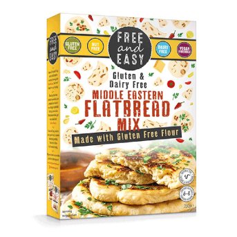 Free and Easy Gluten Free Middle Eastern Flatbread — authentic product packaging