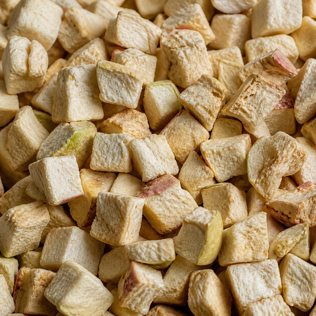Freeze Dried Apple Cubes — ingredient close-up