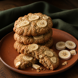 Cookies made with freeze dried banana slices