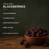 Freeze-dried blackberries product facts and allergen warning