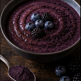 Freeze dried blackcurrant powder smoothie bowl