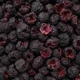 Freeze Dried Blackcurrants - extreme close-up