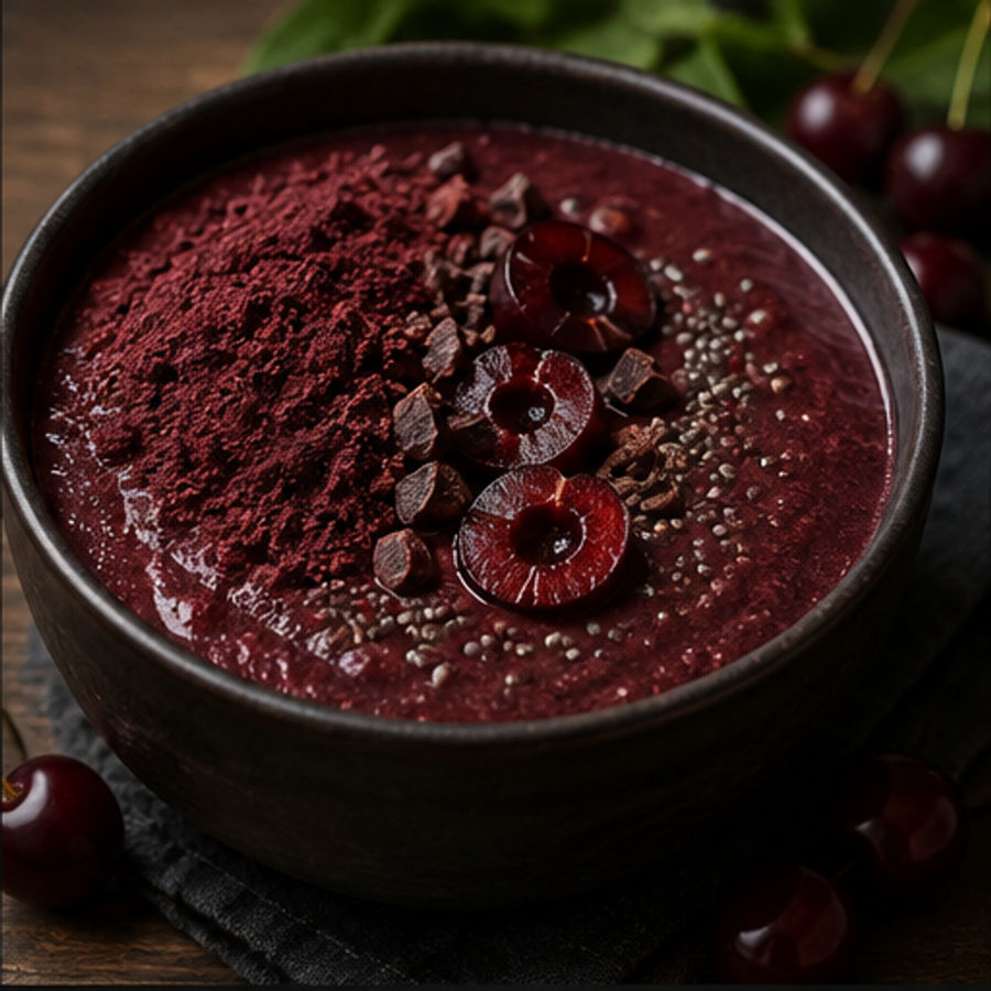 Cherry powder serving