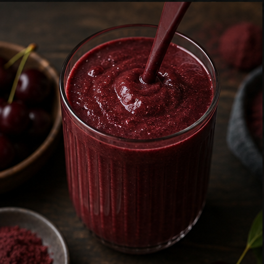 Cherry powder smoothie