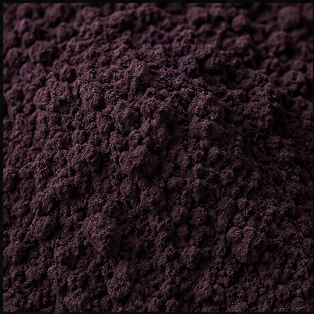 Freeze dried elderberry powder close-up