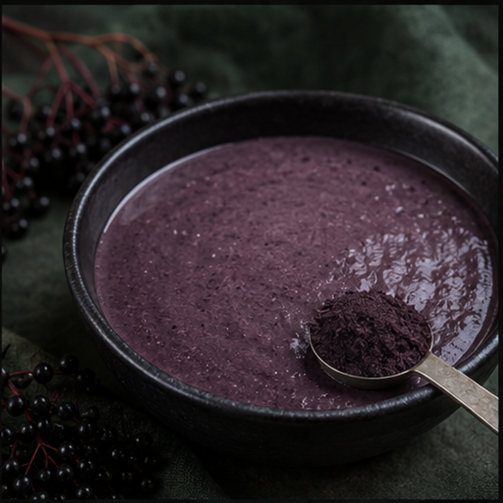 Elderberry powder serving