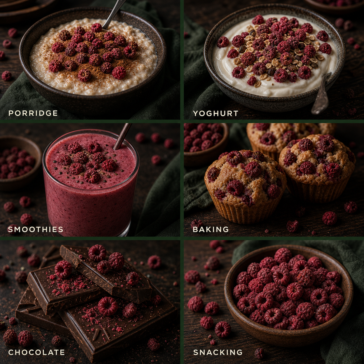 Six ways to enjoy Freeze Dried Raspberries