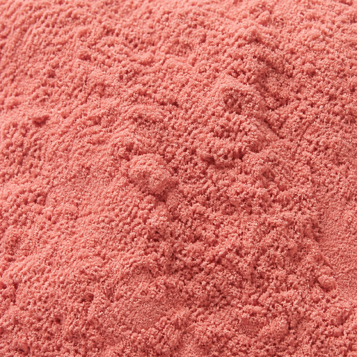 Extreme close-up of freeze-dried rhubarb powder