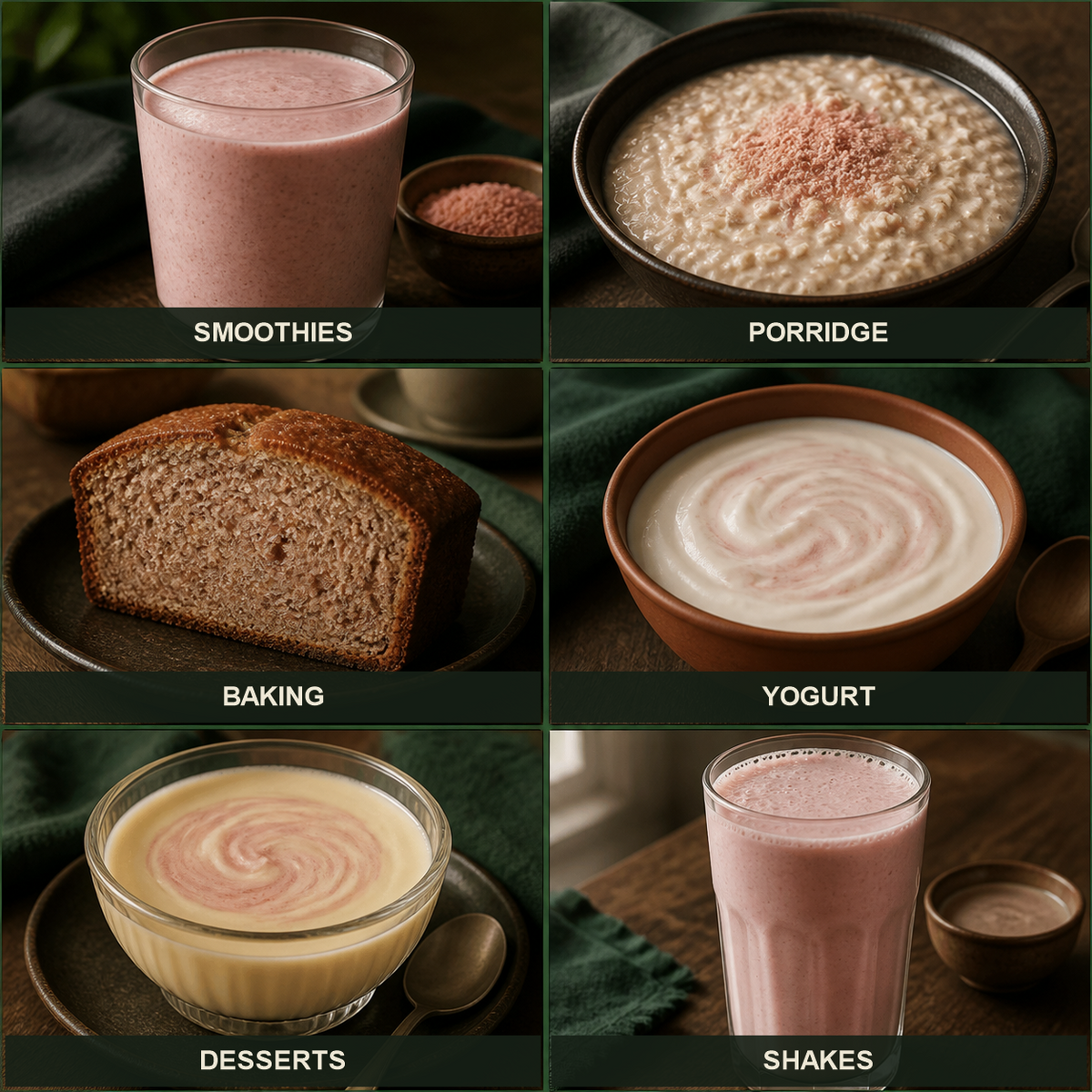 Six serving ideas for freeze-dried rhubarb powder