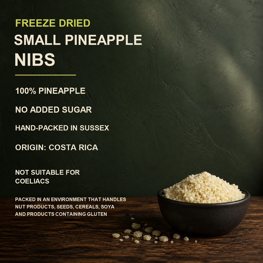 Freeze-dried small pineapple nibs product facts and allergen information
