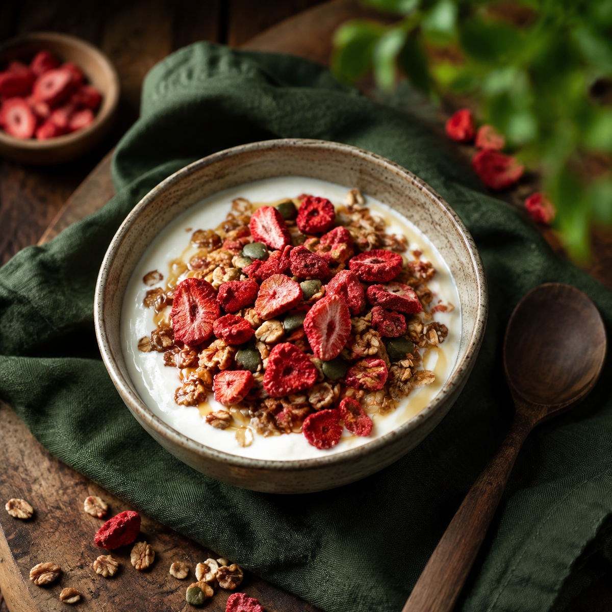 Freeze Dried Strawberry Nibs — recipe idea