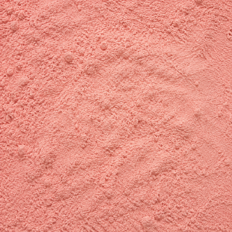 Freeze dried strawberry powder extreme close-up