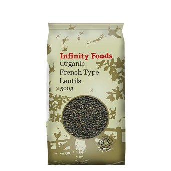 Authentic Infinity Foods Organic French Type Lentils pack