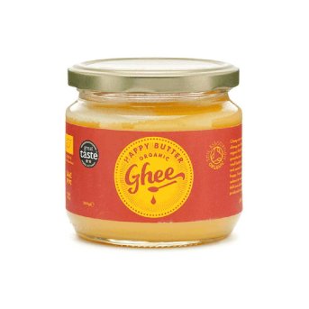Authentic Happy Butter Organic Ghee packaging