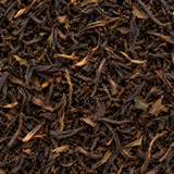 Hampstead Organic Darjeeling black tea leaves close-up