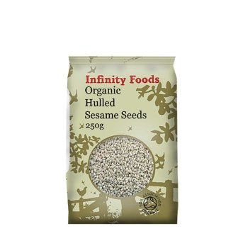 Authentic Infinity Foods Organic Hulled Sesame Seeds pack