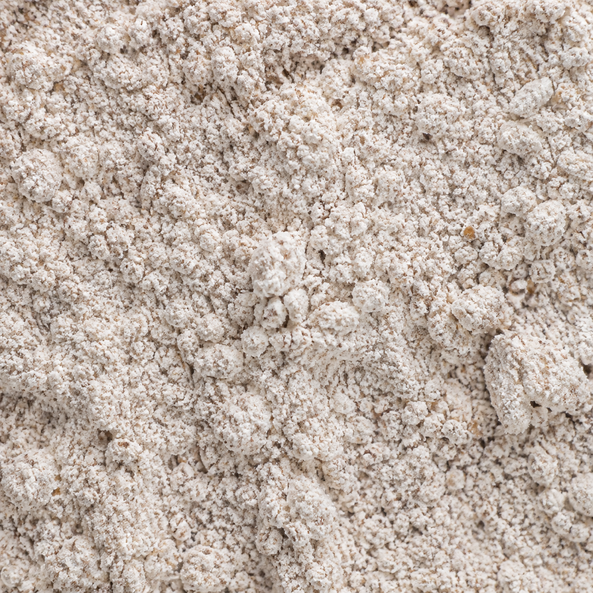 Extreme close-up of organic buckwheat flour