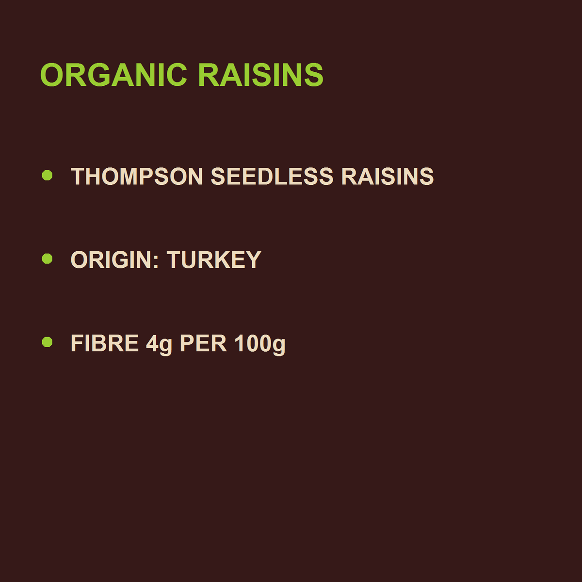 Infinity Foods Bulk Organic Raisins — benefits