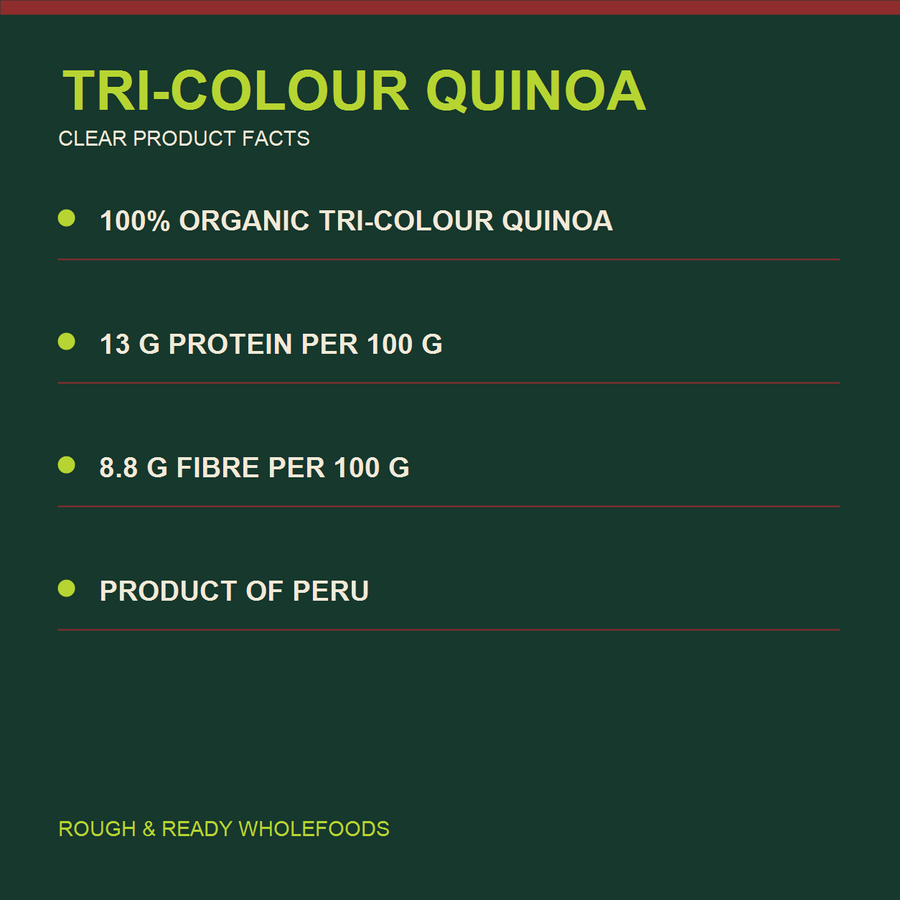 Infinity Foods Bulk Organic Tri-Colour Quinoa — factual product benefits