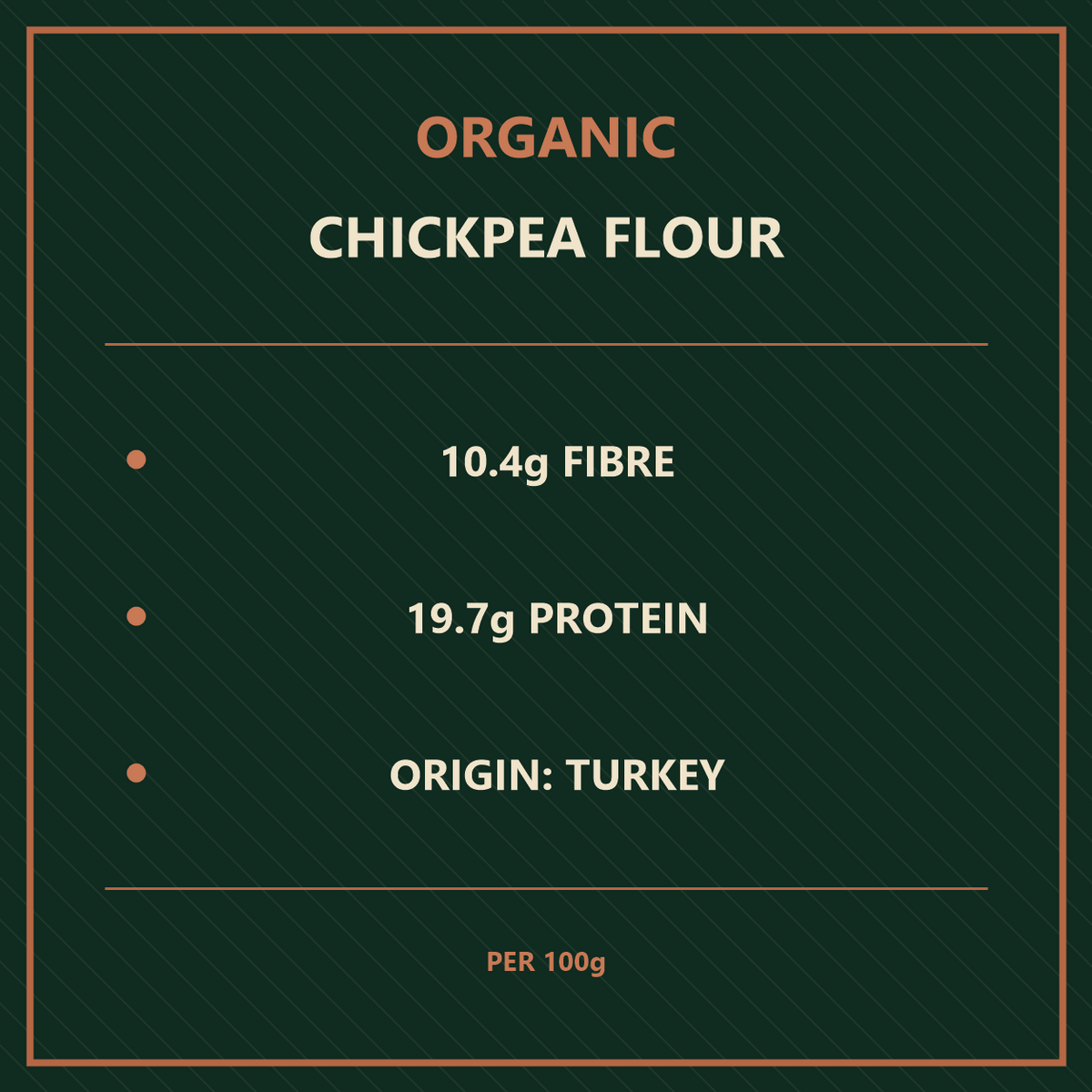 Organic chickpea flour product facts