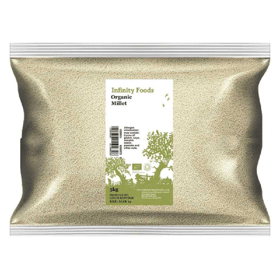 infinity foods bulk organic millet — packaging