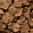 Extreme close-up of infinity foods organic bran flakes
