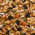 Extreme close-up of organic gluten free muesli