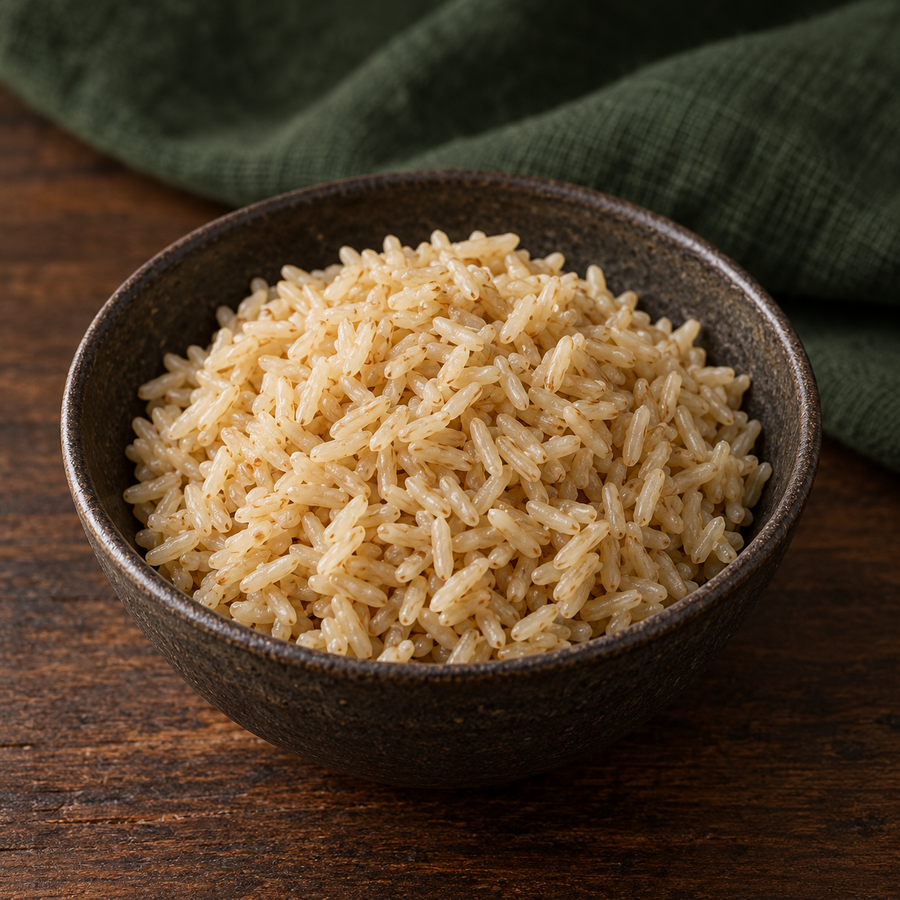 Infinity Foods Organic Brown Rice long grain cooked serving