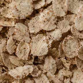 Infinity Foods Organic Buckwheat Flakes extreme close-up