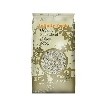 Infinity Foods Organic Buckwheat Flakes packaging