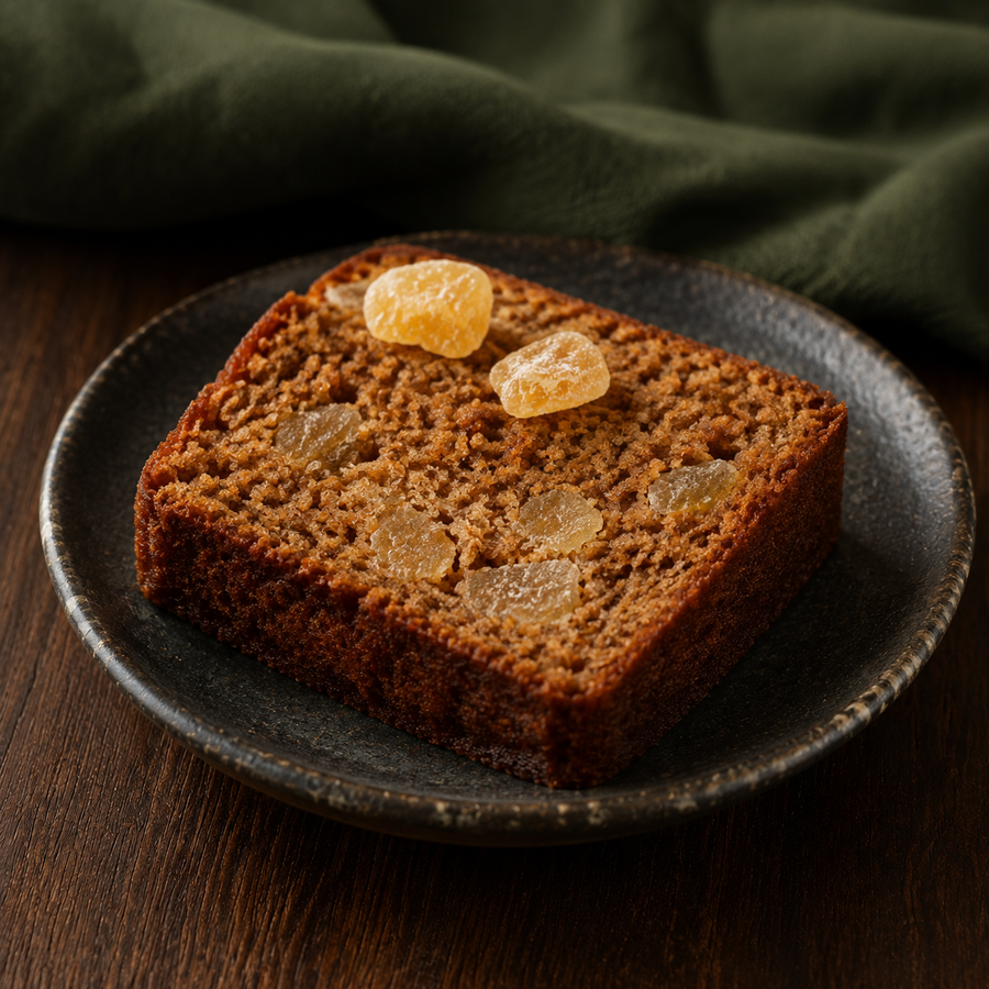 Ginger loaf with Infinity Organic Crystallised Ginger