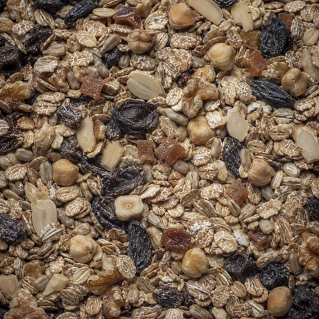 Infinity Foods Organic Deluxe Muesli extreme close-up