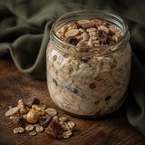 Infinity Foods Organic Deluxe Muesli overnight jar