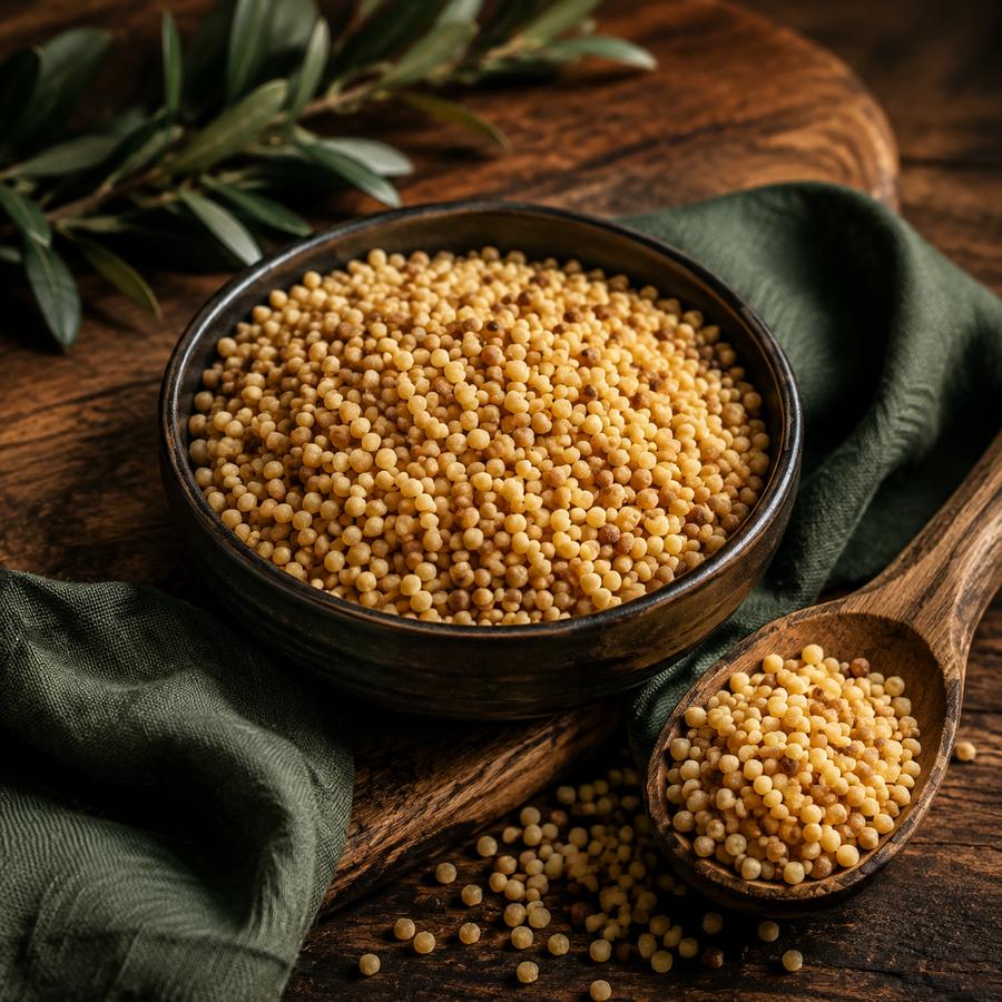 Infinity Organic Fregola (Giant Cous Cous) — natural serving