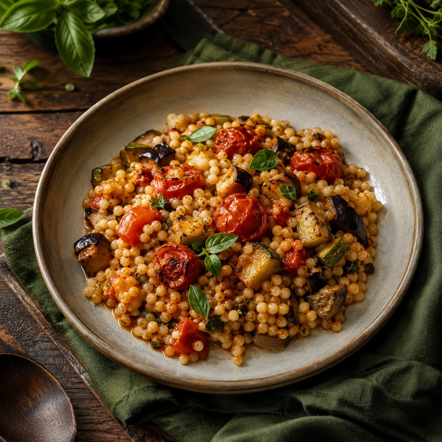 Infinity Organic Fregola (Giant Cous Cous) — recipe idea