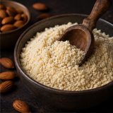 Organic ground almonds serving