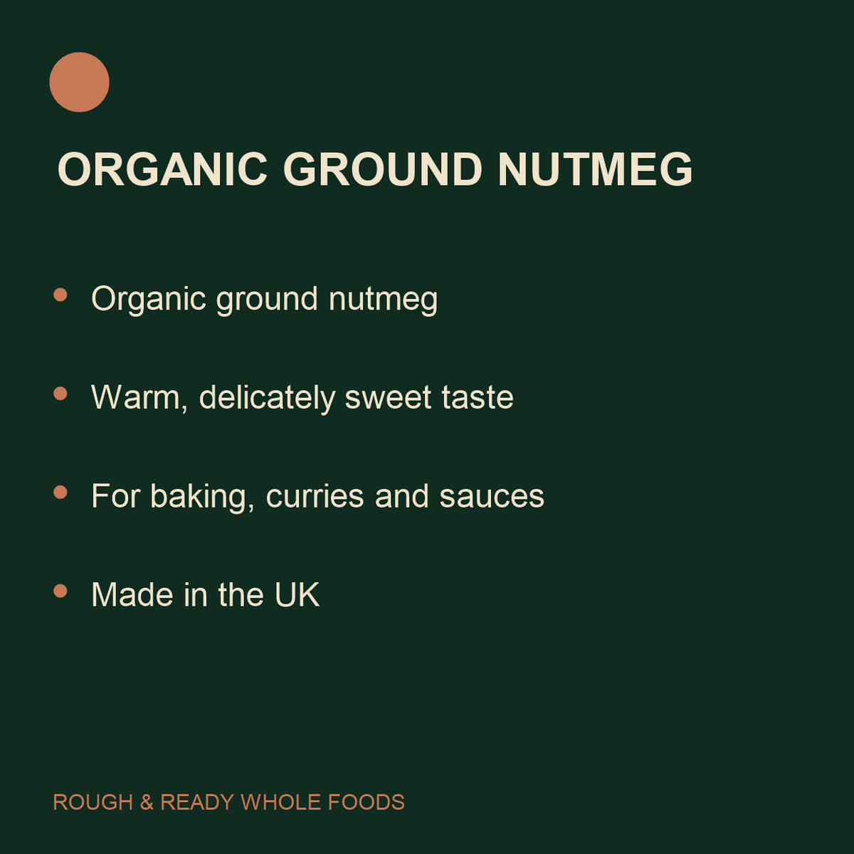 Infinity Foods Organic Ground Nutmeg product facts