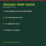 Infinity Organic Hemp Seeds Hulled — factual product benefits