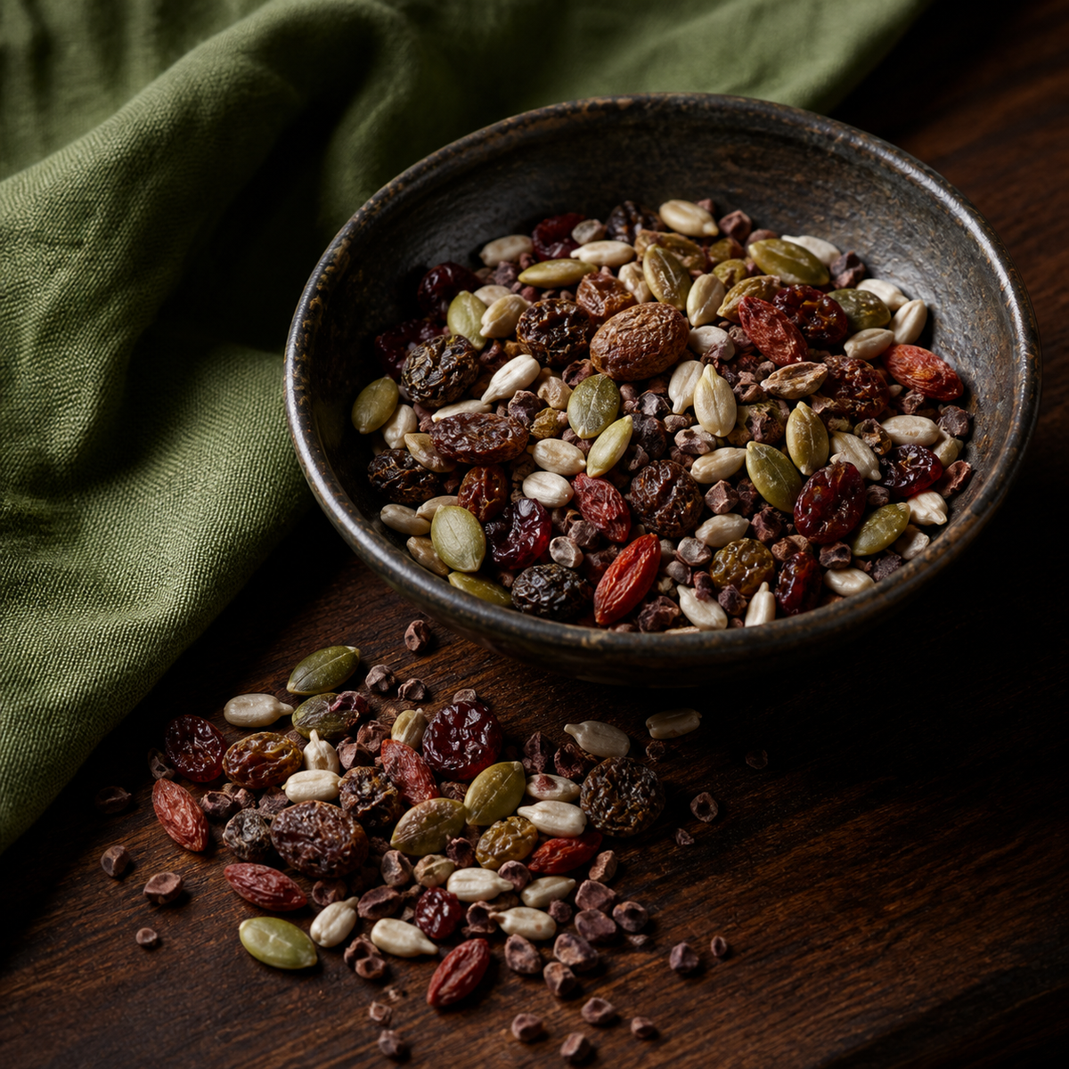 Infinity Foods Organic Hi Energy Trail Mix — serving suggestion