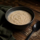 Organic Oat Bran porridge serving suggestion