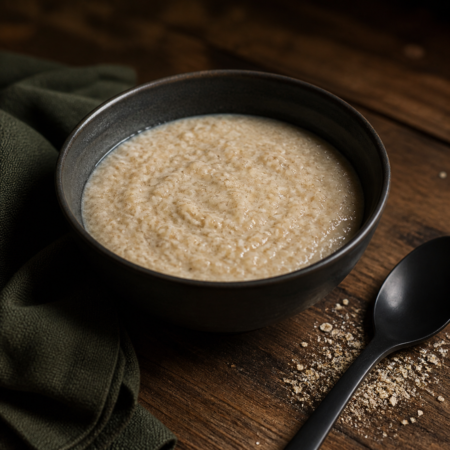 Organic Oat Bran porridge serving suggestion