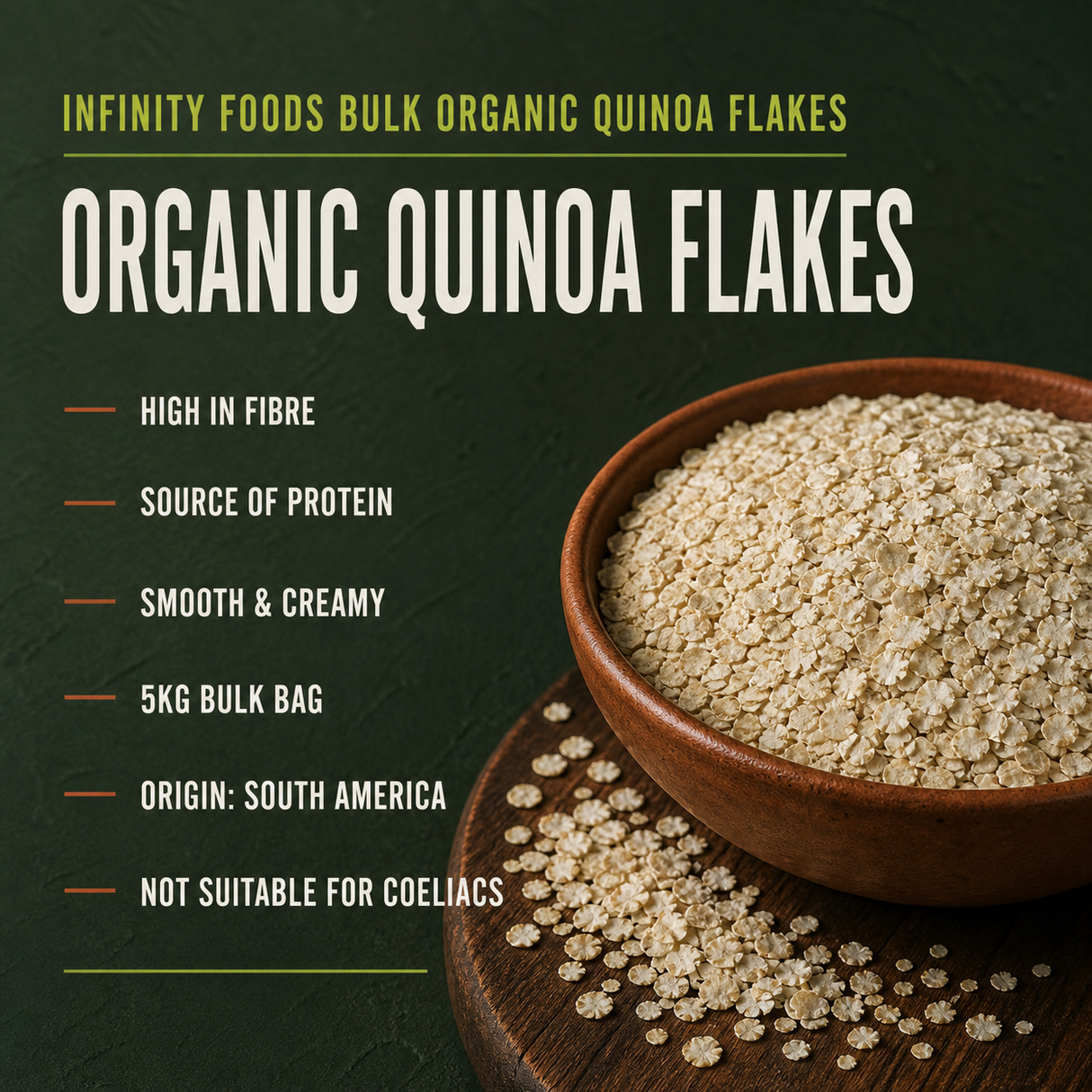 Infinity Foods organic quinoa flakes product benefits