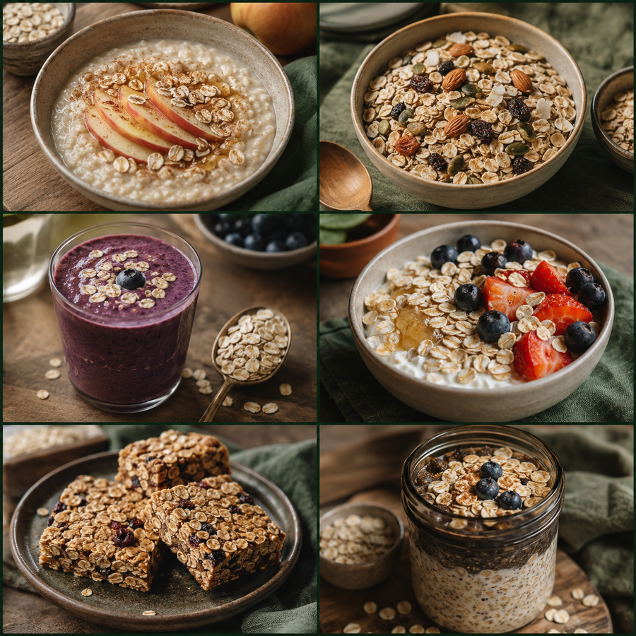 Infinity Foods Organic Rolled Oatflakes — six ways to use