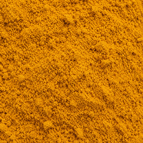 Organic turmeric powder extreme close-up
