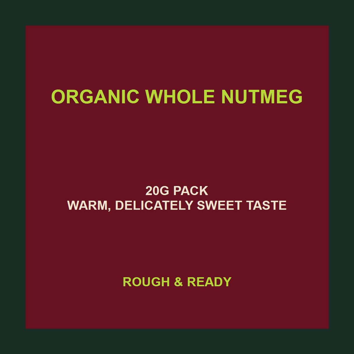 Infinity Foods organic whole nutmeg product facts
