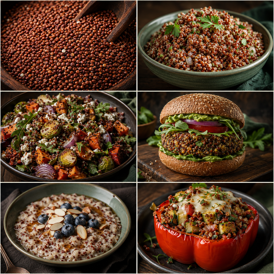 Six ways to use organic red quinoa grain